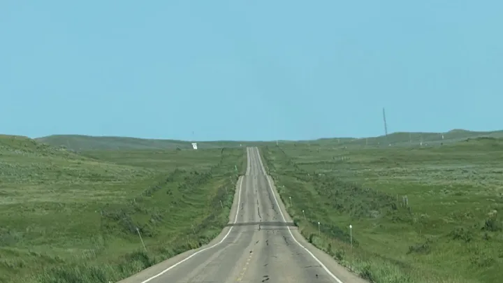 A photo of a random section of I-90 in Montana
